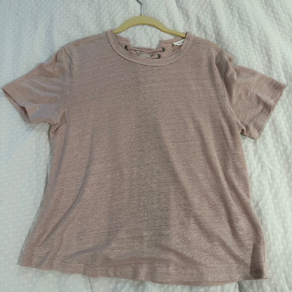 ALC pale pink t-shirt with tie back